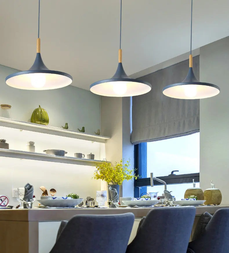 3 lights Modern Pendant Lights for Living Room Bedroom Kitchen Office Restaurant Hotel Colorful E27 LED Hanging Lamps