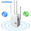 5G 2.4G Dual-band 300Mbps 1200Mbps WiFi Repeater Wireless Extender WiFi Booster Network Amplifier Long Range Signal WiFi Router
