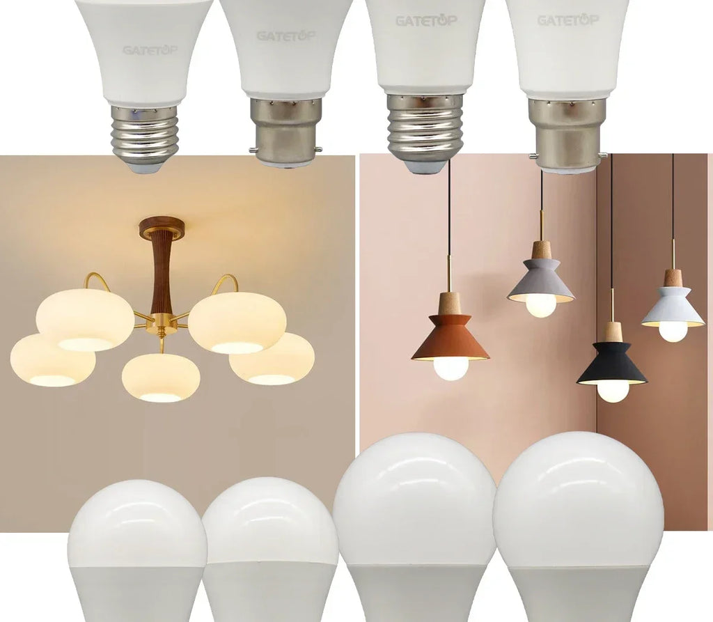 20PCS  Led Bulb Lamps A60 A80 E27 B22 AC120V AC220V Light 8W 18W 24W 3000K/4000K/6000K Lamps for Home Office Lighting Lampara
