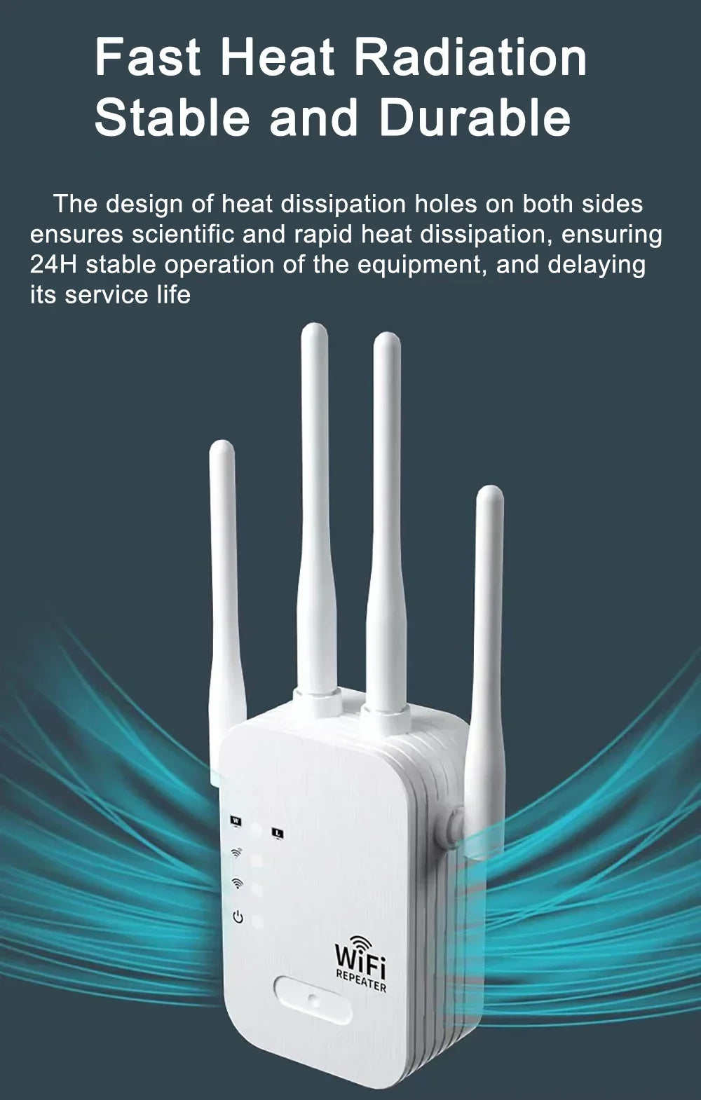 5G 2.4G Dual-band 300Mbps 1200Mbps WiFi Repeater Wireless Extender WiFi Booster Network Amplifier Long Range Signal WiFi Router