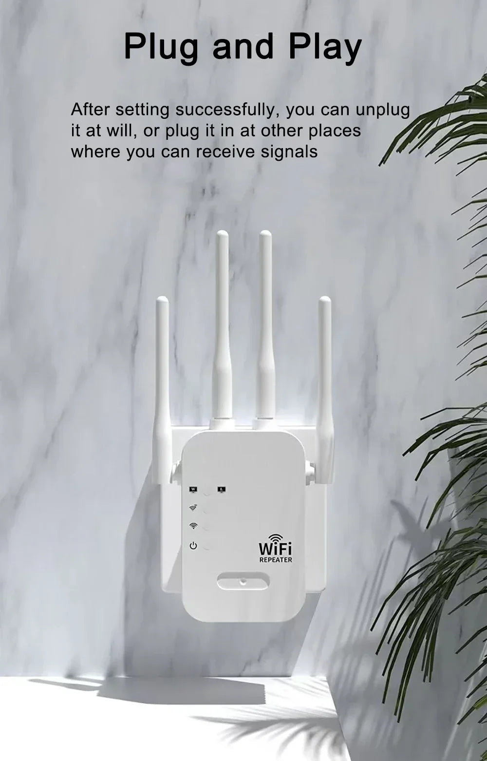 5G 2.4G Dual-band 300Mbps 1200Mbps WiFi Repeater Wireless Extender WiFi Booster Network Amplifier Long Range Signal WiFi Router